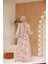 Çiçek Desenli Sarı Tesettür Elbise 27984SR 4
