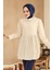 Bebe Yaka Bej Tesettür Tunik 40691BEJ 2