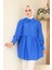 Bebe Yaka Sax Mavisi Tesettür Tunik 40691SX 3