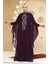 Panço Detaylı Koyu Mor Tesettür Abaya 25914KMOR 2