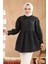 Bebe Yaka Siyah Tesettür Tunik 40691S 3