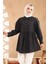Bebe Yaka Siyah Tesettür Tunik 40691S 4