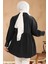 Bebe Yaka Siyah Tesettür Tunik 40691S 5