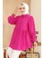 Bebe Yaka Fuşya Tesettür Tunik 40691FU 1