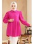 Bebe Yaka Fuşya Tesettür Tunik 40691FU 2