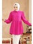 Bebe Yaka Fuşya Tesettür Tunik 40691FU 3