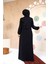 Fermuarlı Siyah Tesettür Abaya 61364S 4