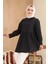Bebe Yaka Siyah Tesettür Tunik 40691S 1