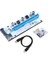 6 Adet VER008S 3 In 1 Molex 4pin Sata 6pın Pcıe Pcı-E Pcı Express Yükseltici Kart 1x Ila 16X USB 3.0 Kablosu Madencilik Için (Yurt Dışından) 2