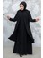 Boncuk Işlemeli Siyah Tesettür Abaya 29121S 2