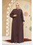 Fermuarlı Vizon Tesettür Abaya 45295V 2