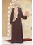 Fermuarlı Vizon Tesettür Abaya 45295V 3