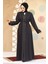 Fermuarlı Antrasit Tesettür Abaya 45297ANT 1