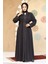 Fermuarlı Antrasit Tesettür Abaya 45297ANT 2
