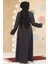 Fermuarlı Antrasit Tesettür Abaya 45297ANT 3