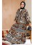 Leopar Desenli Tesettür Elbise 23041LP 1