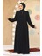 Fermuarlı Siyah Tesettür Abaya 45298S 1