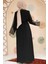 Nakış Işlemeli Siyah Tesettür Abaya 29114S 3