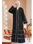 Fermuarlı Siyah Tesettür Abaya 41567S 1
