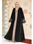 Fermuarlı Siyah Tesettür Abaya 41568S 1