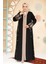 Fermuarlı Siyah Tesettür Abaya 41568S 3