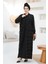 Inci Işlemeli Lacivert Tesettür Abaya Takım 42781S 3