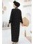 Inci Işlemeli Lacivert Tesettür Abaya Takım 42781S 5