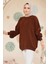 Kahverengi Tesettür Kazak Tunik 17201KH 3