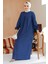 Kot Lacivert Tesettür Elbise 19125L 2