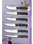 Sürmene Serisi Mutfak Bıçak Seti Et Ekmek Sebze Salata Fileto Bıçağı 6 Lı Set Siyah ( MFT-028 ) 2