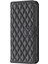 Xiaomi Redmi Için Not 14 Pro + 5g/not 14 Pro 5g/poco X7 5g Kılıf Eşkenar Dörtgen Telefon Deri Kapak Stand-Balck (Yurt Dışından) 2
