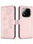 Xiaomi Redmi Için Not 14 Pro+ 5g/not 14 Pro 5g/poco X7 5g Kılıf Yonca Desen Cüzdan Standı Görünüm Deri Telefon Kapağı-Pembe (Yurt Dışından) 1