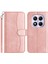 Xiaomi Redmi Için Not 14 Pro 4g Standı Kılıf Askılı Pu Deri Cüzdan Telefon Kapağı S Şekli Dikiş Tasarımı-Gül Altın (Yurt Dışından) 1
