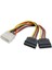 10 Adet Dizüstü Bilgisayar Adaptörü 4pin Ide Molex 2 Seri Ata Sata Y Splitter Sabit Disk Güç Uzatma Kablosu Bilgisayar Kablosu (Yurt Dışından) 4
