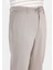 Regular Fit Orta Bel Düz Paça Erkek Bej Pantolon 5