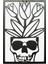 Memento Mori Kuru Kafalar 3'lü Set Metal Duvar Tablosu 3