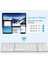 Katlanabilir Bluetooth Klavye, Ios, Android, Windows Pc Dizüstü Akıllı Telefon Için USB Şarj Edilebilir Kablosuz Klavye - Gümüş (Yurt Dışından) 3