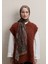 Zaıra Desen Şal Bordo 1