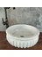 Beyaz Mermer Kavun Dilimli Lüx Lavabo 2