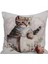 Belıeve Cat Box Jakarlı Dokuma Goblen Sevimli Kedi Kırlent 45*45 1
