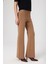 Karamel Nervürlü Yüksek Bel Kadın Pantolon 3