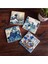 Japon Sanatı, Fuji Dağı, Büyük Dalga, Çini Sanatı Yelkenli Gemi Taş Bardak Altlığı Seti - 4 Parça - Dekoratif, Rustik Mutfak Aksesuarı, 10X10 Cm, Kaydırmaz Tabanlı, Şık ve Dayanıklı SC445 1