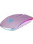 V5.0 Bluetooth & Wireless 2,4ghz Sessiz Kablosuz Mouse Pembe Işıklı Şarjlı 3