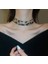 Gold Leopar Desenli Taşlı Şık Sallantılı Küpe Choker Kolye Su Yolu Bileklik Set 5