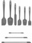 VLT1178 Drongo 9'lu Spatula Set Gri 3