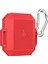 11297 Apple Airpods ile Uyumlu Kılıf Airbag 09 Silikon, Kırmızı 1