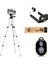 Bluetooth Kumandalı Tripod Profesyonel Telefon Tutuculu Tripod Çanta Hediyeli Kamera Tripod Telefon Tutuculu Canon, Nikon, Pentax, Sony Gümüş, Kyrotech 1