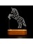 Unicorn 3 Boyutlu LED Masa Lambası - 60X140X30 mm - USB Bağlantılı Sarı Işık 1