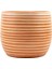 Tasarımı Ev Dekorasyon Yan Çizgi Desenli Toprak Saksı Saksılık Salon Çiçeklik - 19 cm 1