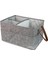 Day Organizer Gri Kumaş Deri Kulplu Keçe 3 Bölmeli Çanta Düzenleyici Organizer (Gri) 1